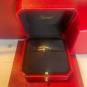 Cartier Gold Band in Red Box